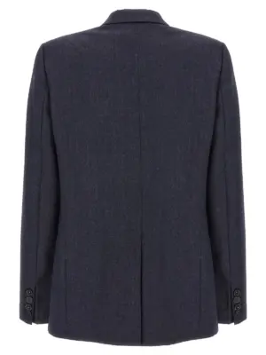 Single-breasted wool blazer 6501173CU7034000 STELLA MCCARTNEY Blue