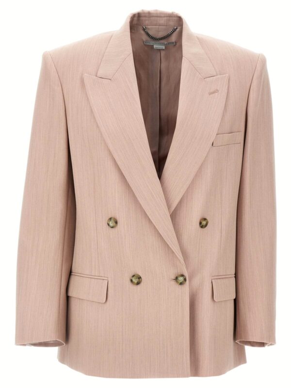 Double-breasted wool blazer STELLA MCCARTNEY Pink