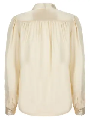 Lavalliere silk shirt 650235Y001W9601 SAINT LAURENT White