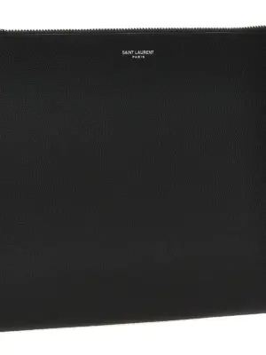 Logo I-Pad holder Man SAINT LAURENT Black