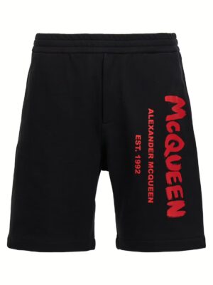 'Graffiti' bermuda shorts ALEXANDER MCQUEEN Black