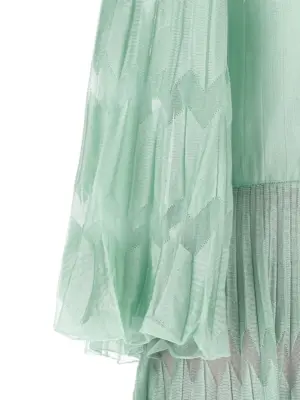 'Mariko Mori' long dress 63% viscose 3% silk 2% polyamide 1% elastane ANTONINO VALENTI Green
