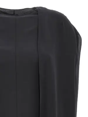 'Pebble' top 100% silk THE ROW Black