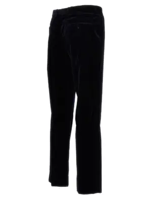 Velvet pants 98% cotton 2% elastane GUCCI Blue