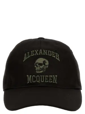 'Varsity Skull' cap ALEXANDER MCQUEEN Black