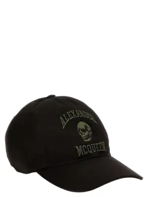 'Varsity Skull' cap 7594504105Q1066 ALEXANDER MCQUEEN Black