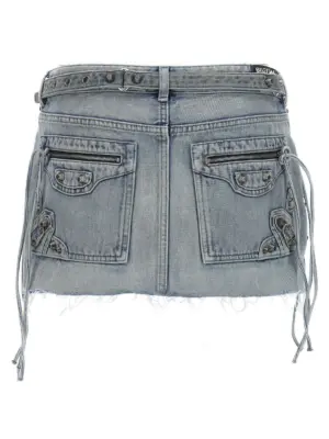 'Cagole Mini' skirt 764534TDW144016 BALENCIAGA Light Blue