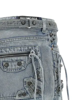 'Cagole Mini' skirt 100% cotton BALENCIAGA Light Blue