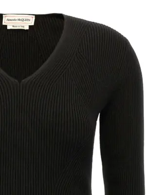 Cut-out sweater Woman MCQUEEN Black