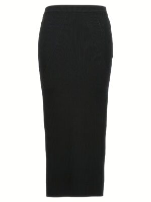 Ribbed midi skirt MCQUEEN Black