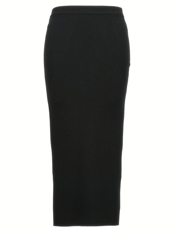 Ribbed midi skirt MCQUEEN Black