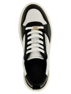 'Dennis' sneakers 100% calfskin leather (Bos Taurus) FERRAGAMO White/Black