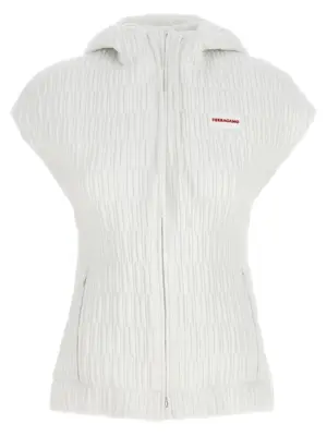 Hooded vest FERRAGAMO White