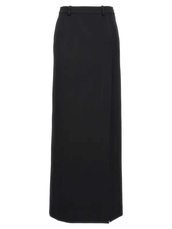 Long wool skirt BALENCIAGA Black