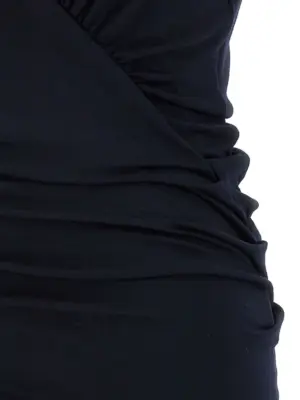 Jersey dress 91% viscose 6% sisal 3% elastane SAINT LAURENT Blue