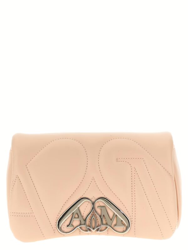 'The mini seal' crossbody bag MCQUEEN Beige