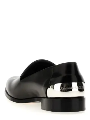 Leather loafers Man MCQUEEN Black