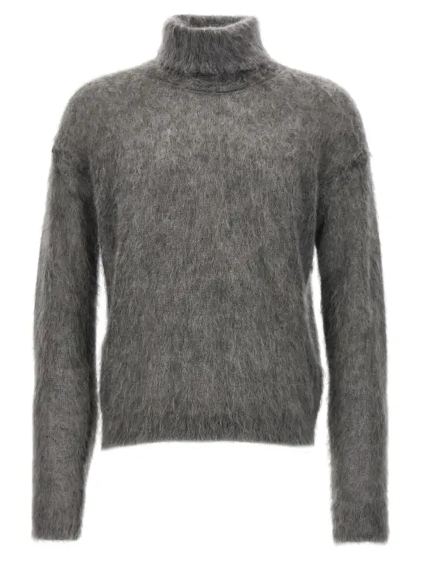 Mohair turtleneck sweater SAINT LAURENT Gray
