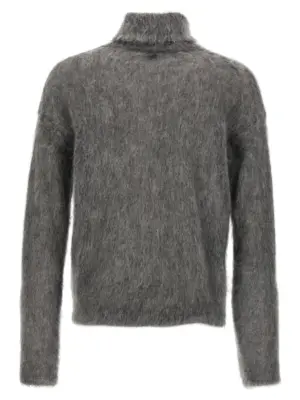 Mohair turtleneck sweater 780003Y76JY1473 SAINT LAURENT Gray