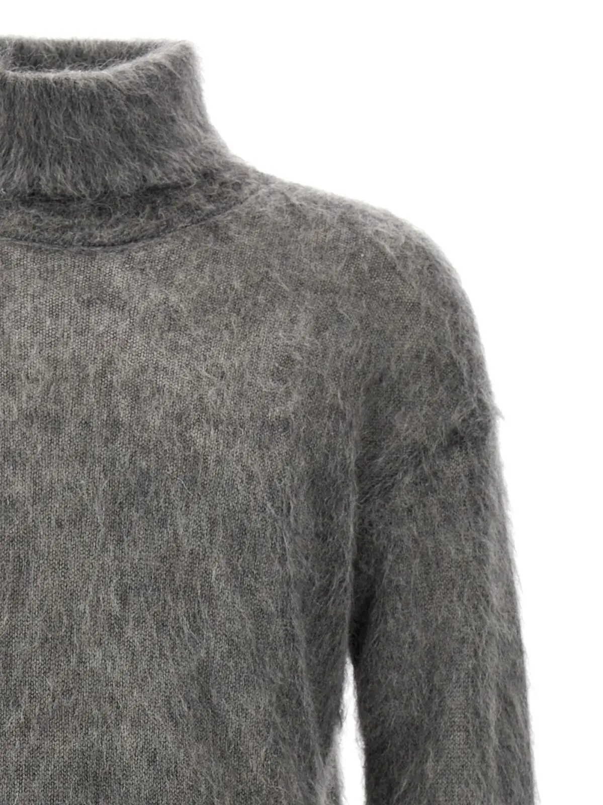 Светр Saint Laurent Mohair turtleneck Сірий 3 Mohair turtleneck sweater Man SAINT LAURENT Gray