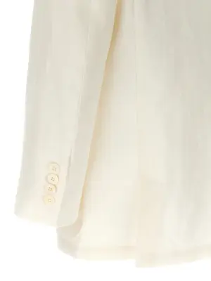 'Enza' blazer 100% linen THE ROW White