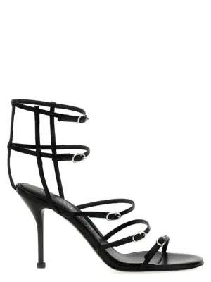 Strap leather sandals ALEXANDER MCQUEEN Black