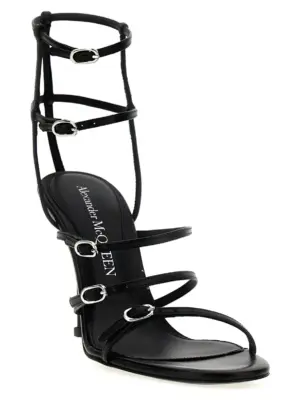 Strap leather sandals 780741WIEX01000 ALEXANDER MCQUEEN Black