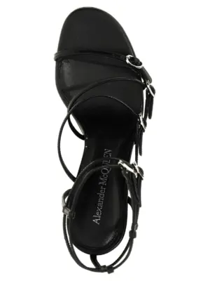 Strap leather sandals 100% sheepskin leather (Ovis Aries) ALEXANDER MCQUEEN Black