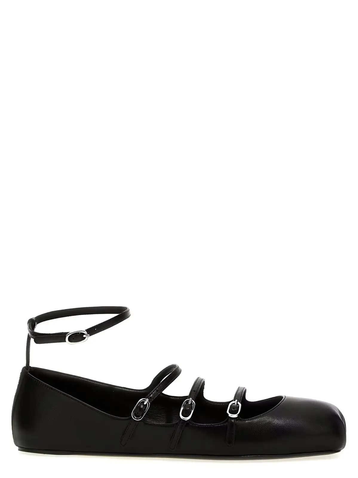 Балетки Alexander Mcqueen Шкіряні з ремінцями Чорні 1 Leather strap ballet flats MCQUEEN Black