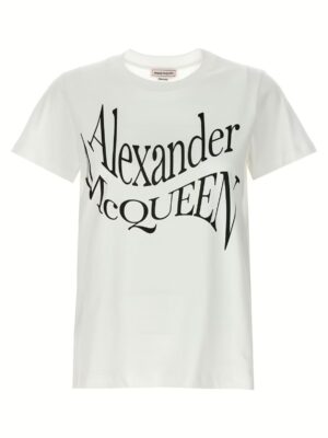 Logo print t-shirt MCQUEEN White/Black