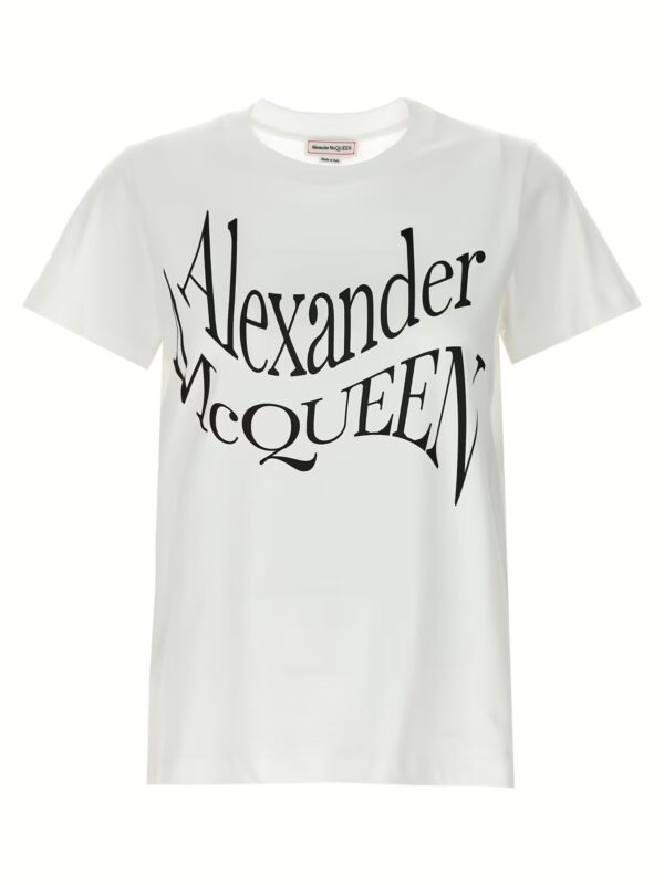 Logo print t-shirt MCQUEEN White/Black