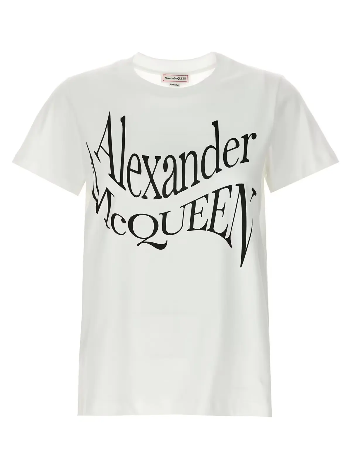 Футболка з логотипом Alexander Mcqueen 1 Logo print t-shirt MCQUEEN White/Black