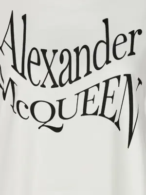 Logo print t-shirt 100% cotton MCQUEEN White/Black