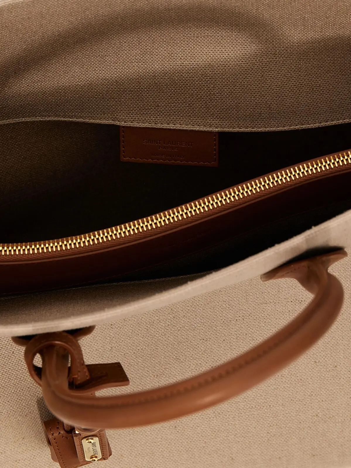 Сумка Saint Laurent Sac De Jour large Бежева 4 'Sac De Jour' large handbag 100% cotton SAINT LAURENT Beige