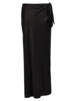 Knot maxi skirt SAINT LAURENT Black