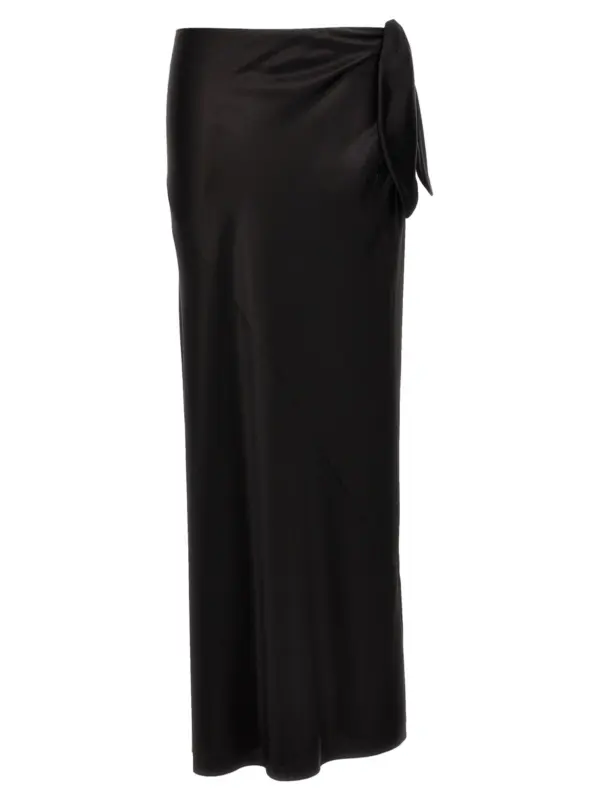 Knot maxi skirt SAINT LAURENT Black