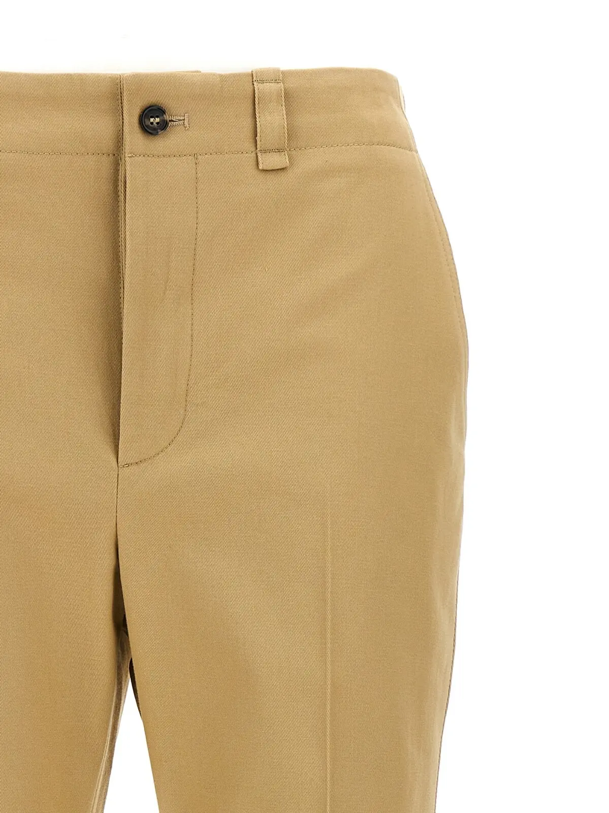 Штани з тканини drill Saint Laurent Бежеві 3 Drill pants Woman SAINT LAURENT Beige