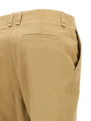 Drill pants 100% cotton SAINT LAURENT Beige