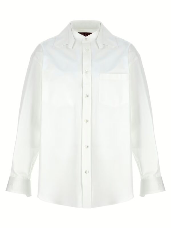 Double collar shirt GUCCI White