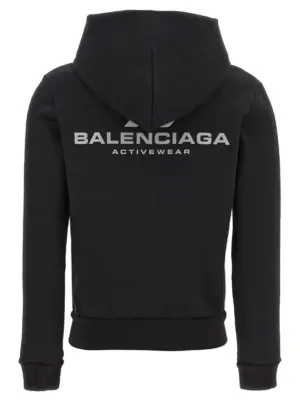 Logo print hoodie 788243TQVV11000 BALENCIAGA Black