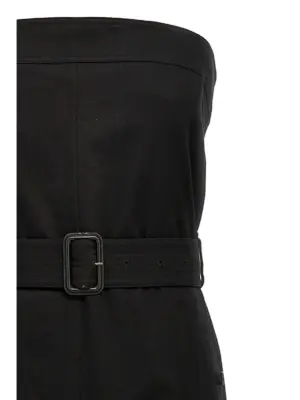 'Cassandre' bustier jumpsuit Woman SAINT LAURENT Black