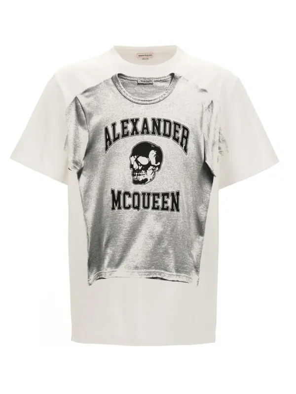Logo print T-shirt MCQUEEN White/Black