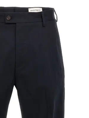 'Camera Strap Chino' trousers Man ALEXANDER MCQUEEN Blue