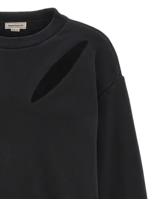 'Cut and Sew' sweatshirt Woman MCQUEEN Black