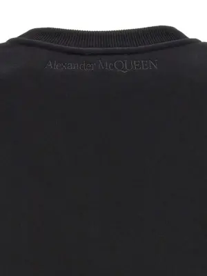 'Cut and Sew' sweatshirt 100% cotton MCQUEEN Black