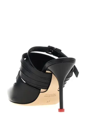 Strap mules Woman MCQUEEN Black
