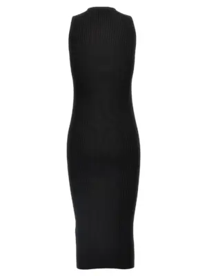 Ribbed knit dress 798352Q1BAQ1000 MCQUEEN Black