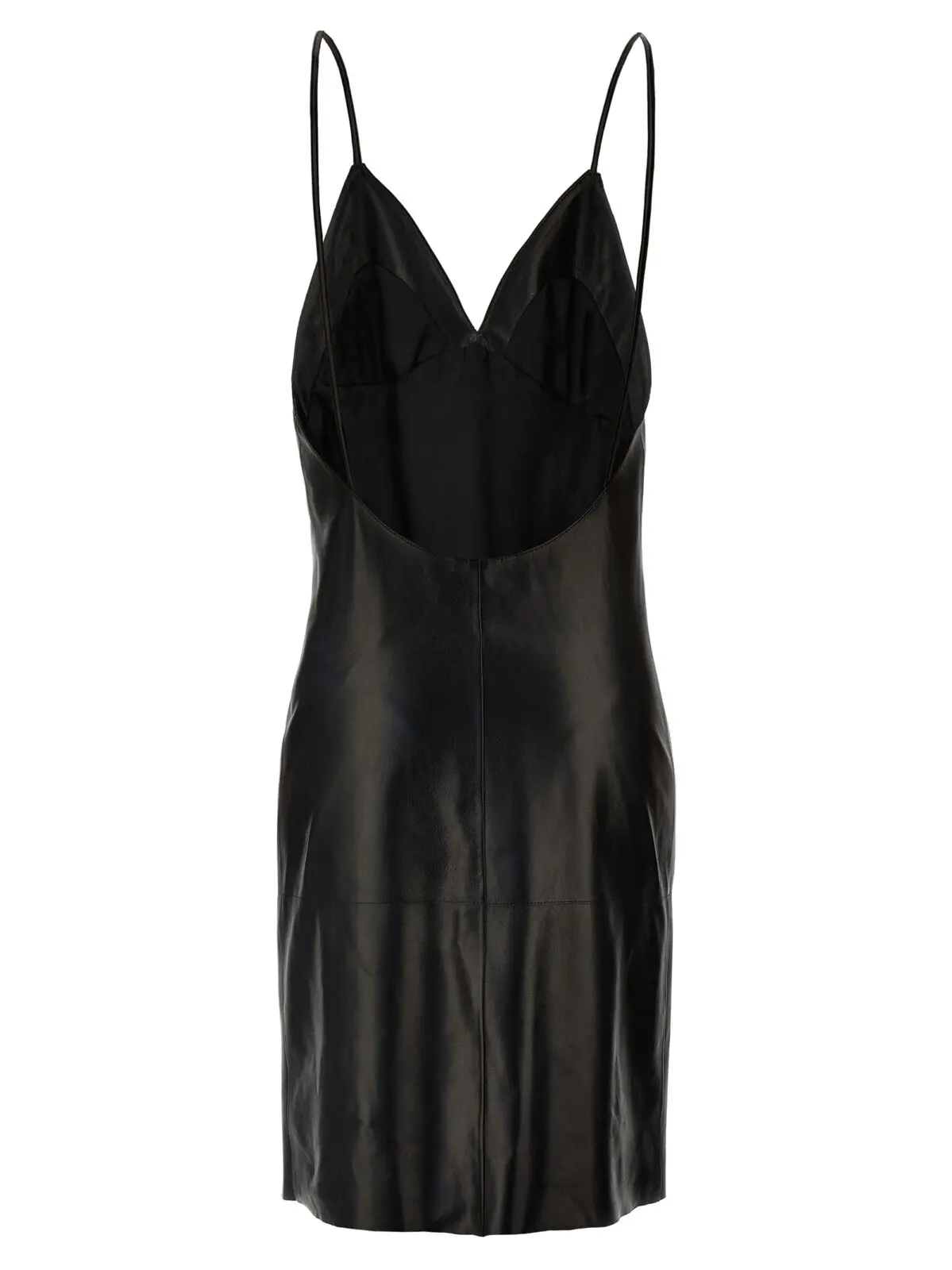 Шкіряна сукня-комбінація Saint Laurent Чорна 2 Leather slip dress 798731YCOJ21000 SAINT LAURENT Black