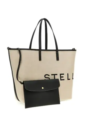 'Logo' shopping bag Woman STELLA MCCARTNEY Beige