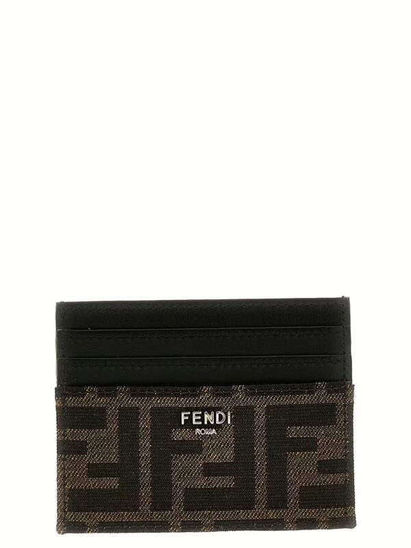 'FF' card holder FENDI Brown